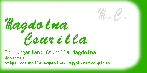 magdolna csurilla business card